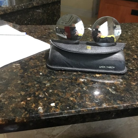 Linda Farrow Silver Mirrored Sunglasses New $1100.00